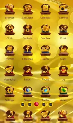 Gold Theme Launcher android App screenshot 0